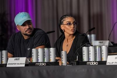 Pressekonferenz Fame Fighting 2025.-stock-foto