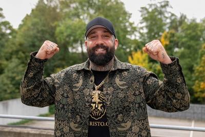 Pressekonferenz Fame Fighting 2025.-stock-foto