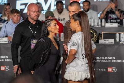 Pressekonferenz Fame Fighting 2025.-stock-foto