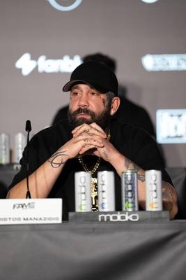 Pressekonferenz Fame Fighting 2025.-stock-foto