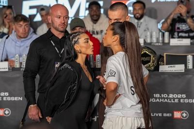 Pressekonferenz Fame Fighting 2025.-stock-foto