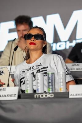 Pressekonferenz Fame Fighting 2025.-stock-foto