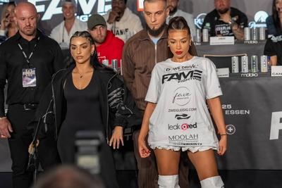 Pressekonferenz Fame Fighting 2025.-stock-foto