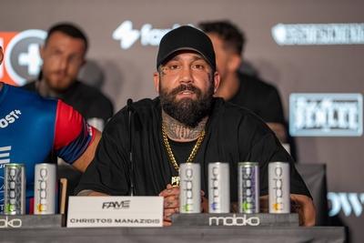 Pressekonferenz Fame Fighting 2025.-stock-foto