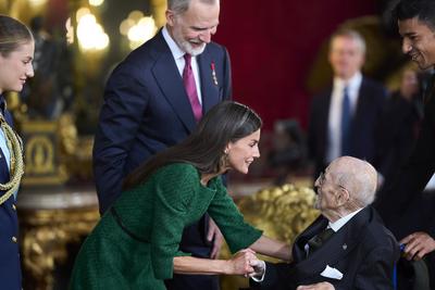 Spanish Royals Attend The National Day - Royal Palace Reception-stock-foto