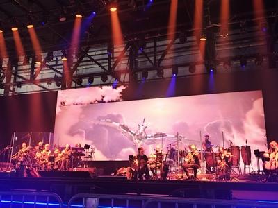 playstation in concert na brasil game show-stock-foto