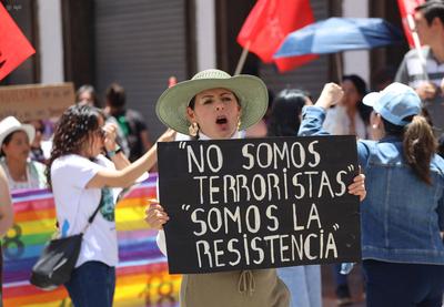 CUENCA-MARCHA CONTRA GOBIERNO-stock-foto