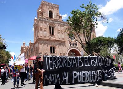 CUENCA-MARCHA CONTRA GOBIERNO-stock-foto