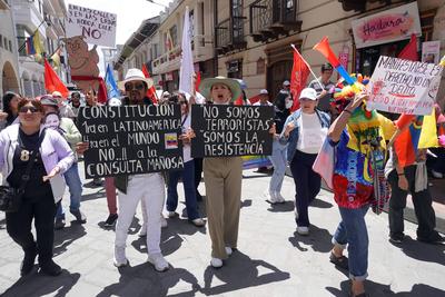 CUENCA-MARCHA CONTRA GOBIERNO-stock-foto
