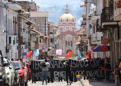 CUENCA-MARCHA CONTRA GOBIERNO-stock-foto