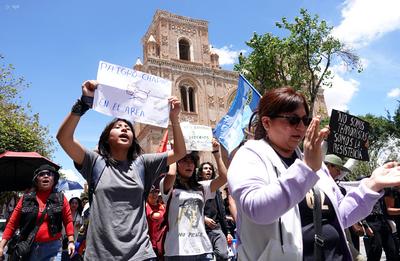 CUENCA-MARCHA CONTRA GOBIERNO-stock-foto