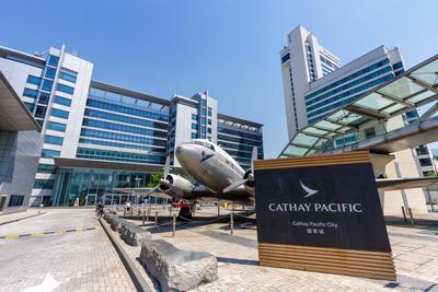 Cathay Pacific City Zentrale Douglas DC-3 Flugzeug Flughafen Hong Kong Hong Kong, China - 20. September 2019: Ein Dougla-stock-foto