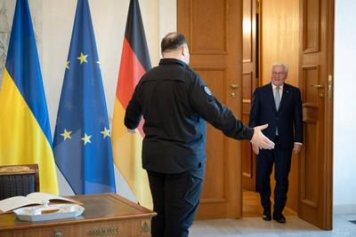 Bundespr?sident, Frank-Walter Steinmeier, Parlamentspr?sident; Ruslan Stefantschuk-stock-foto