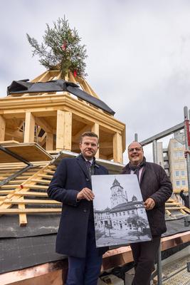 Richtfest f?r den Volksbad-Turm, N?rnberg, 13.10.2025-stock-foto