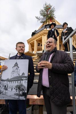 Richtfest f?r den Volksbad-Turm, N?rnberg, 13.10.2025-stock-foto