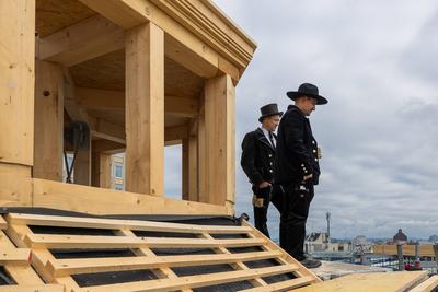 Richtfest f?r den Volksbad-Turm, N?rnberg, 13.10.2025-stock-foto