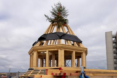 Richtfest f?r den Volksbad-Turm, N?rnberg, 13.10.2025-stock-foto