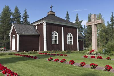 Reisefotografie, Kirche Kolarinsaari, Finnland-stock-foto