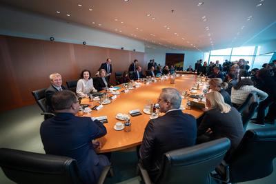 19. Sitzung des Bundeskabinett-stock-foto