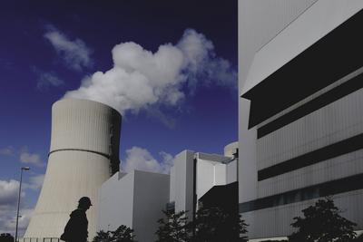 Kohlekraftwerk Schwarze Pumpe-stock-foto