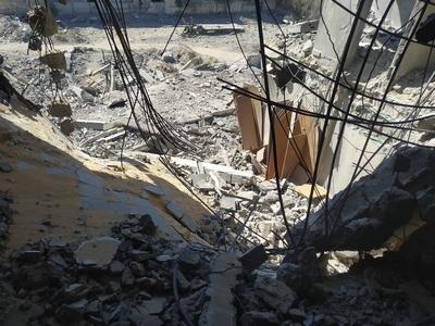 The Destruction of Tal al-Hawa neighborhood in Gaza by Israeli forces.-stock-foto