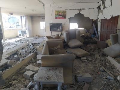 The Destruction of Tal al-Hawa neighborhood in Gaza by Israeli forces.-stock-foto