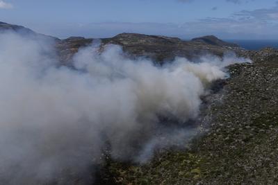 Fire in Capri, Cape Town, South Africa-stock-foto