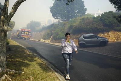 Fire in Capri, Cape Town, South Africa-stock-foto