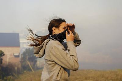 Fire in Capri, Cape Town, South Africa-stock-foto
