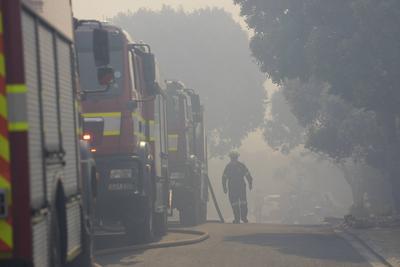 Fire in Capri, Cape Town, South Africa-stock-foto