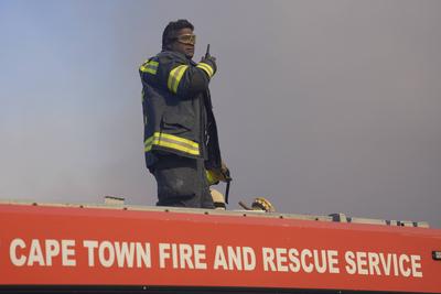 Fire in Capri, Cape Town, South Africa-stock-foto