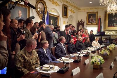 Praesident Wolodymyr Selenskyj trifft US Praesident Donald TRUMP im Weissen Haus am 28.02.2025.-stock-foto