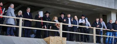 Richtfest Kunstmuseum berlin modern-stock-foto