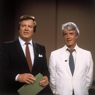 DER GROSSE PREIS / WIM THOELKE und RUDI CARELL, Sendung vom 16.6.1983 Grimm/eM, *** THE GREAT PRIZE WIM THOELKE and RUD-stock-foto