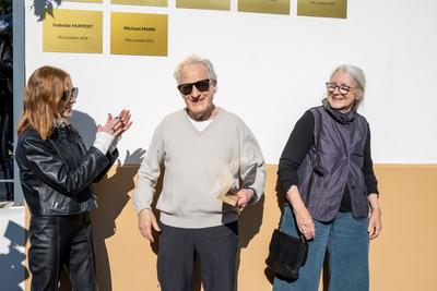 Lumiere Festival. Michael Mann devoile sa Plaque-stock-foto