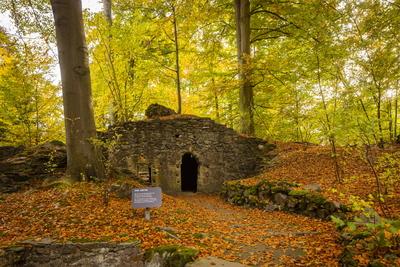 Klosterpark Altzella im Herbst-stock-foto