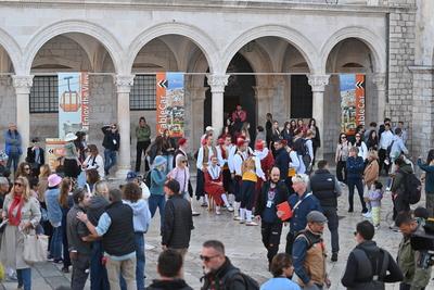 Croatia, Dubrovnik, 201025. Set of the fifth season of the Netflix teen series Outer Banks on Stradun. Photo: Bozo Radic-stock-foto