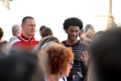 Croatia, Dubrovnik, 201025. Actors Drew Starkey and Jonathan Daviss on the set of the fifth season of the Netflix teen s-stock-foto