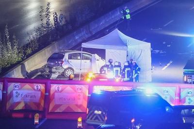 T?dlicher Geisterfahrercrash auf A3 bei Erkrath-stock-foto