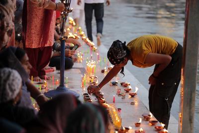 Diwali celebrations at the Golden Temple in India-stock-foto