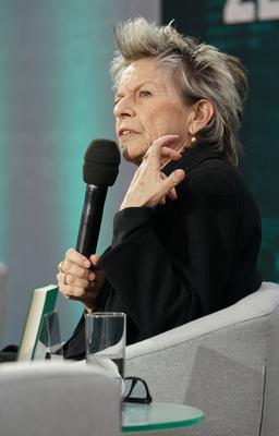 Buchmesse Leipzig GER, Leipzig,20240321, Buchmesse Leipzig, Buchvorstellung,Connie Palmen *** Book Fair Leipzig GER, Lei-stock-foto