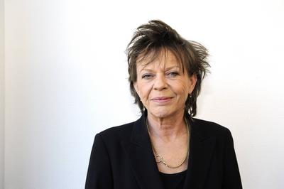 Die niederl?ndische Schriftstellerin Connie Palmen aufgenommen am 07.04.2013 in K?ln.-stock-foto