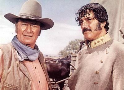 John Wayne Rock Hudson Col John Henry Thomas John Wayne l und Col James Langdon Rock Hudson t-stock-foto
