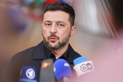 Br?ssel, Belgien, 23.10.2025: Europa-Geb?ude: Europ?ischer Rat: Wolodymyr Selenskyj, Pr?sident der Ukraine *** Brussels,-stock-foto