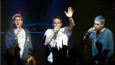 67/ Konzert: Beastie Boys in der Maria am Ufer, Rapper, Mike D (Mike Diamond), King Ad-Rock (Adam Horowitz), MCA (Adam-stock-foto