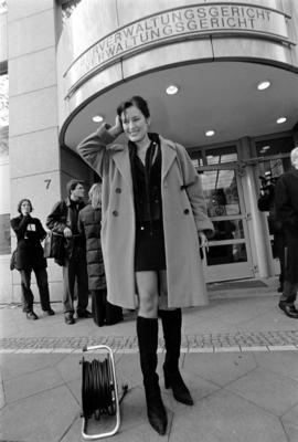 Bordellbetreiberin Felicitas Weigmann, Felicitas Weigmann, Betreiberin des Caf Pssst , einem bordellartigen Betrieb in-stock-foto