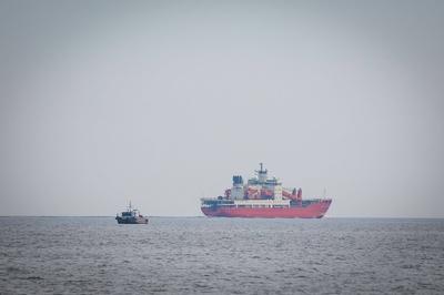 15.07.2021, Tallinn. The last day of preliminary investigation of the shipwreck of MS Estonia. Examination with Mesotech-stock-foto