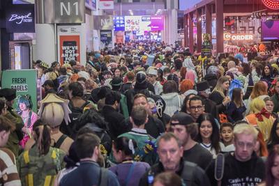 MCM Comic Con at Excel London-stock-foto