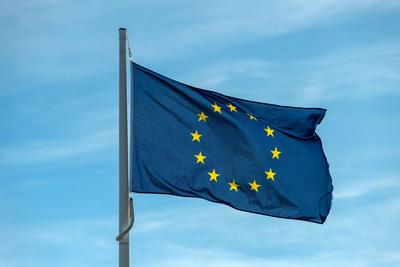 Die Europaflagge.-stock-foto