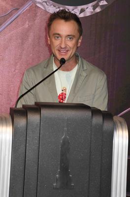 Tom Felton Lights the Empire State Building-stock-foto